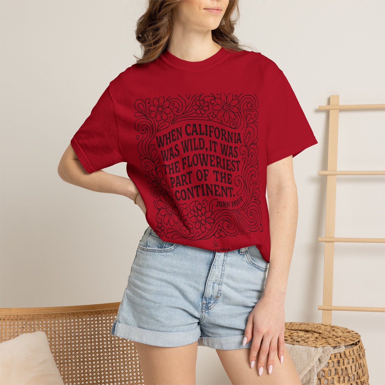 When California Was Wild Graphic Tee - John Muir Quote on Comfort Colors 1717 T-Shirt - Image 60