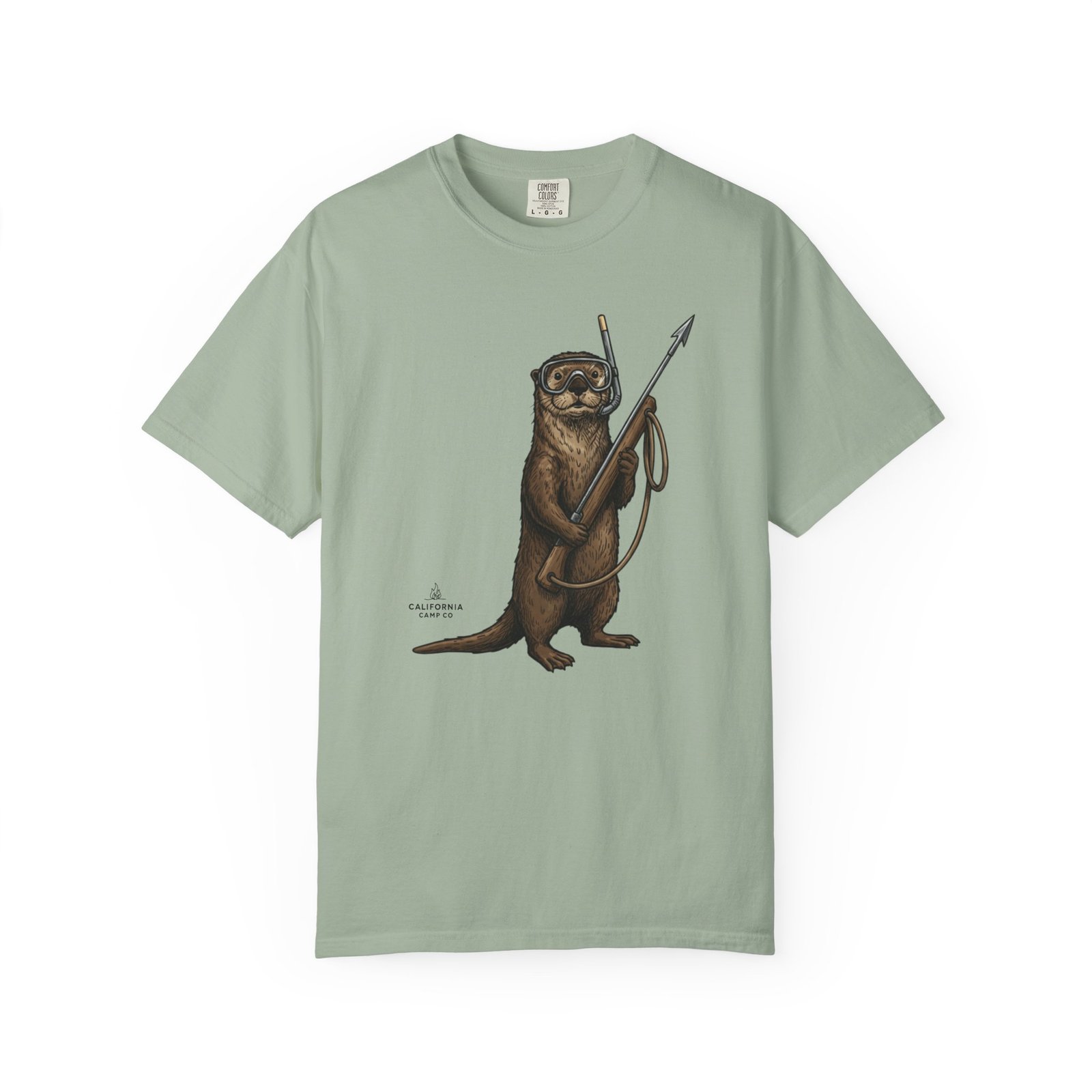 Spearfishing Otter Tee – on Comfort Colors 1717 T-Shirt - Image 11