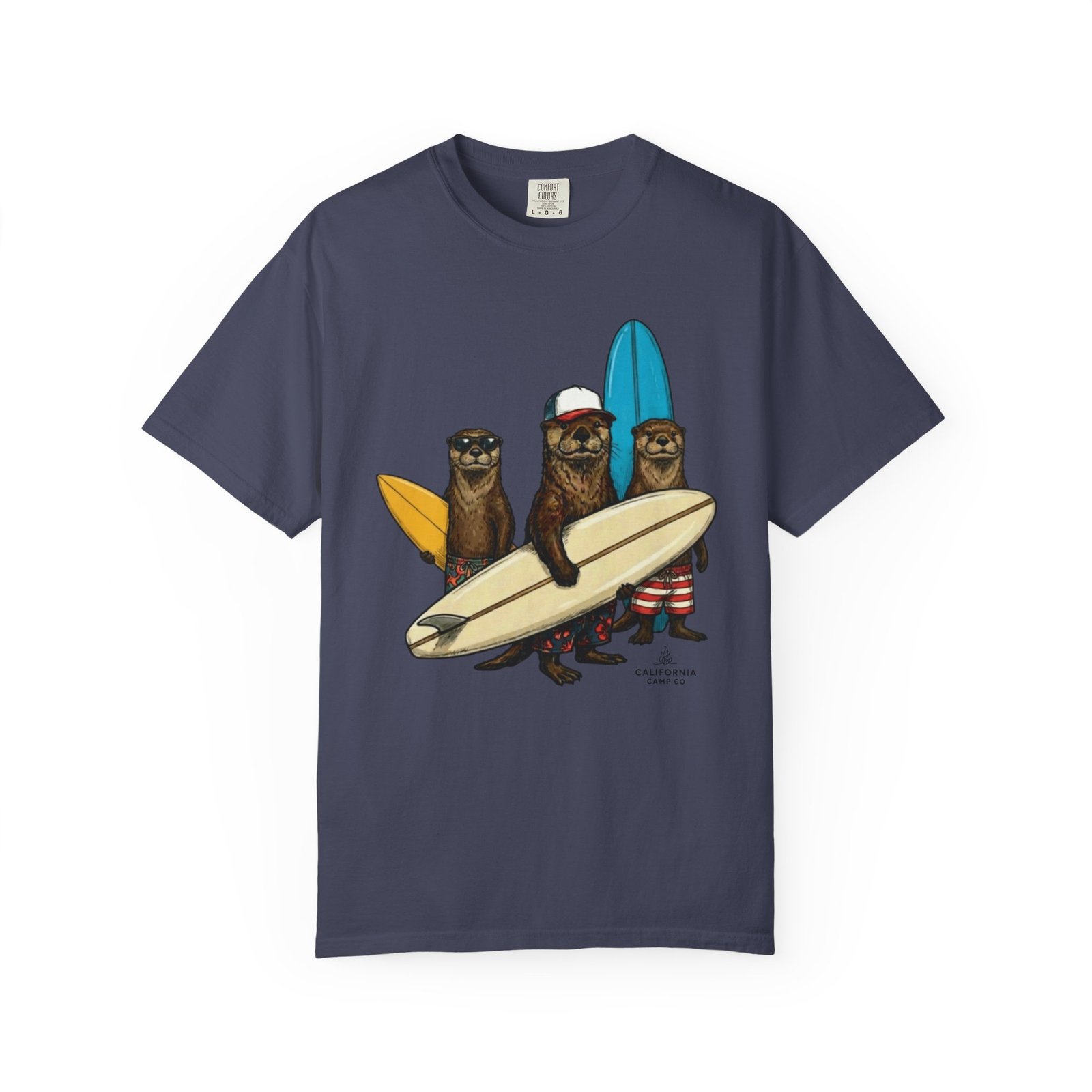 Surf Otters California Wild Collection T-Shirt - You Otter be Surfing Tee on Comfort Colors 1717 - Image 18