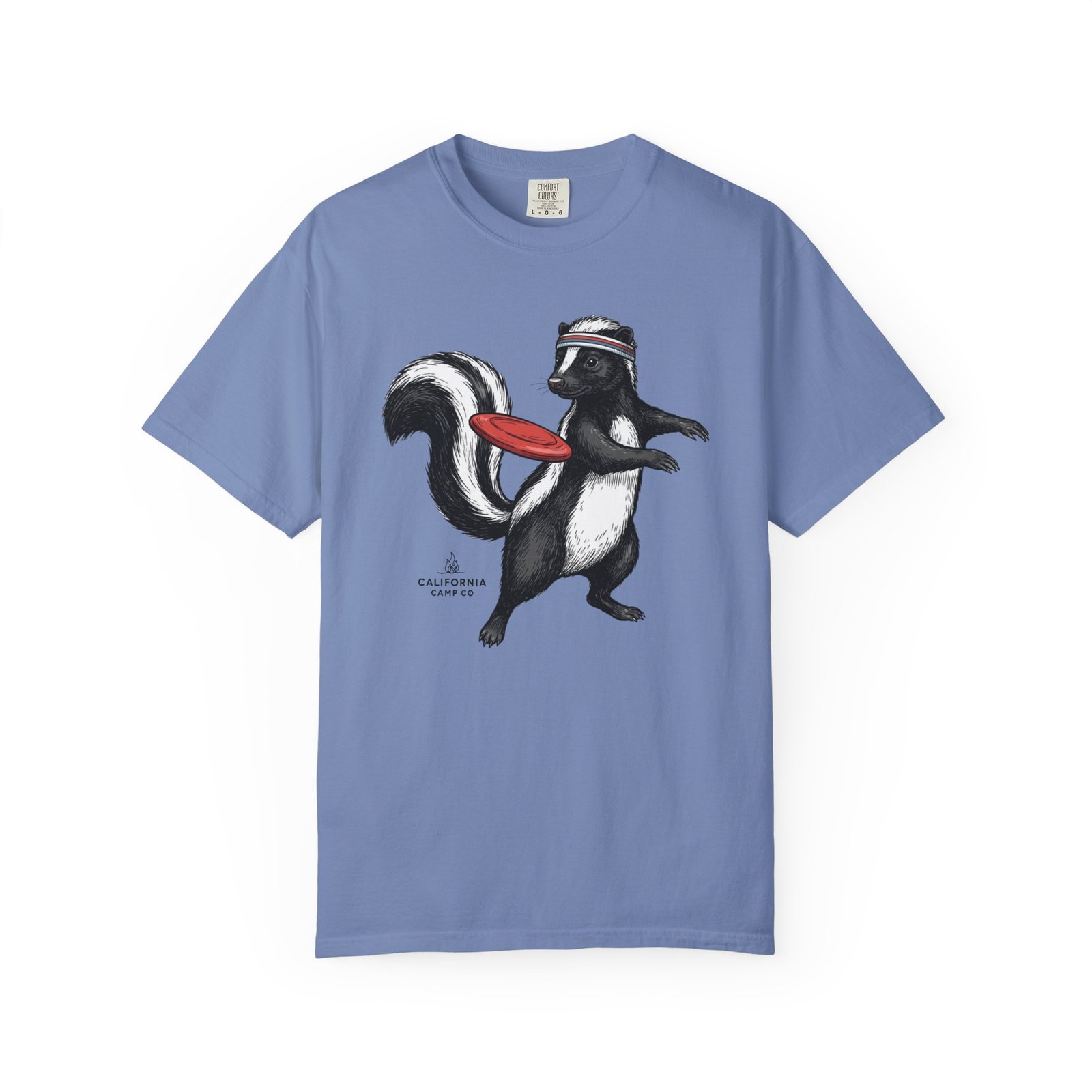 The Ultimate Skunk T-Shirt — Retro Skunk with a Frisbee Disc Graphic on Comfort Colors 1717 Tee - Image 12