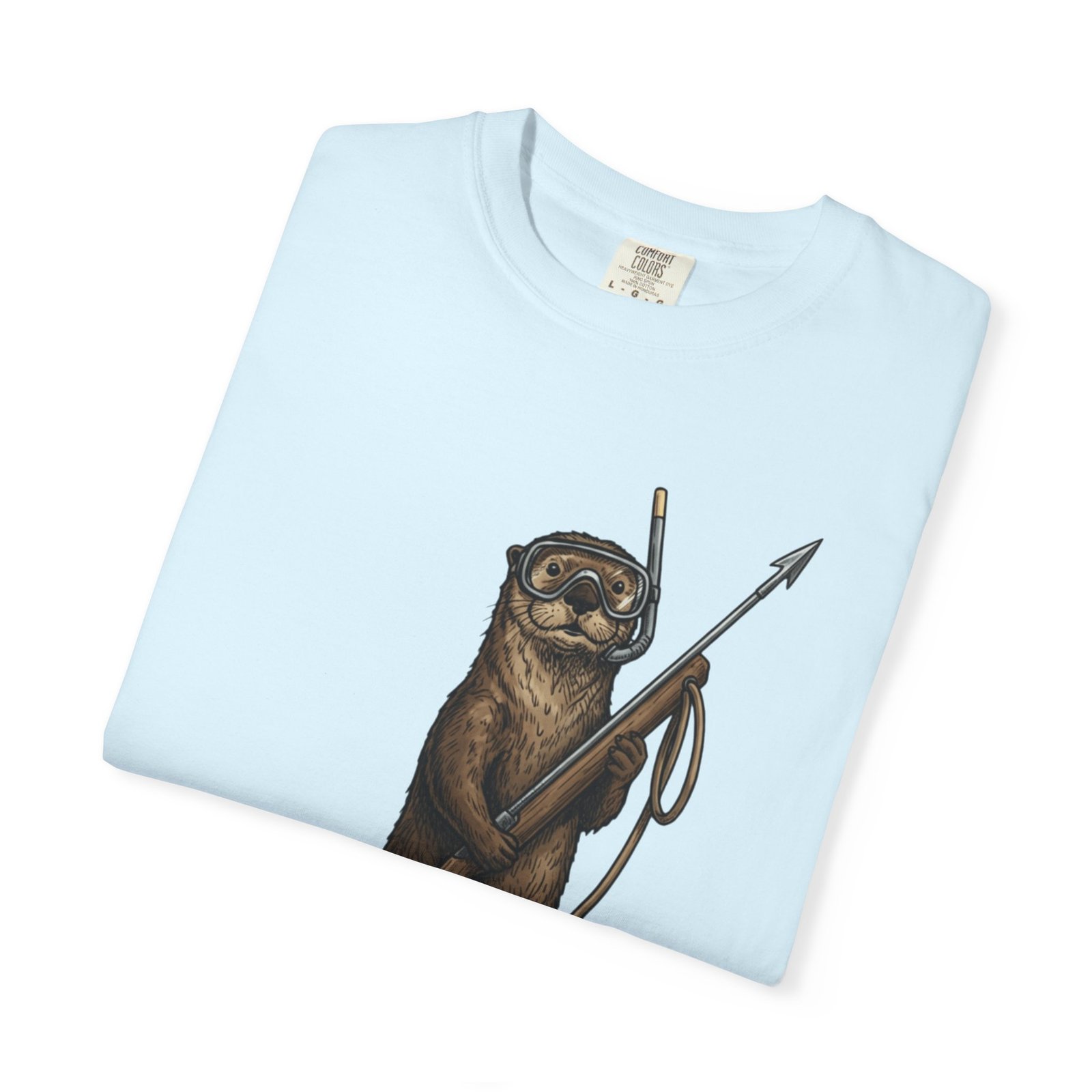 Spearfishing Otter Tee – on Comfort Colors 1717 T-Shirt - Image 2