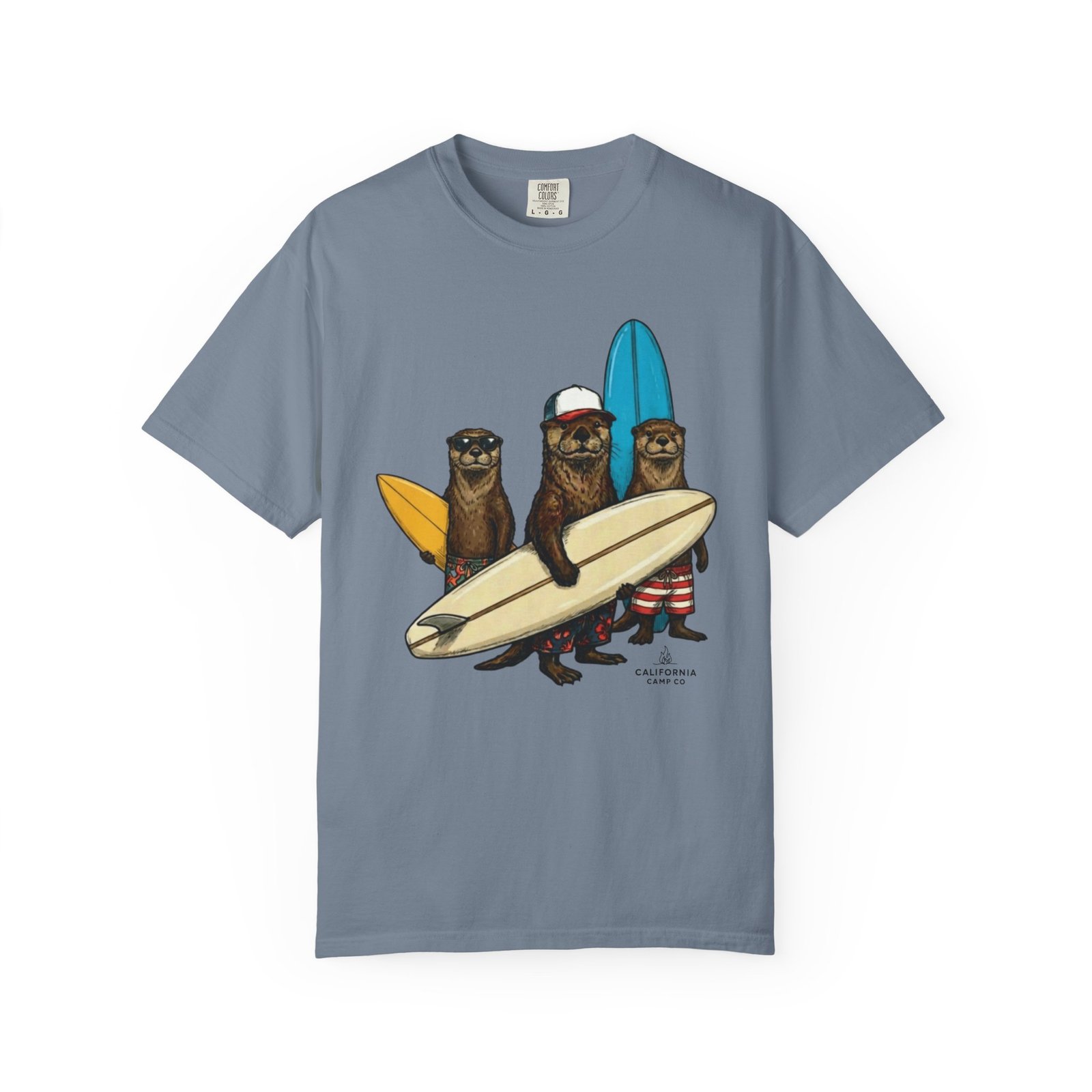 Surf Otters California Wild Collection T-Shirt - You Otter be Surfing Tee on Comfort Colors 1717 - Image 16