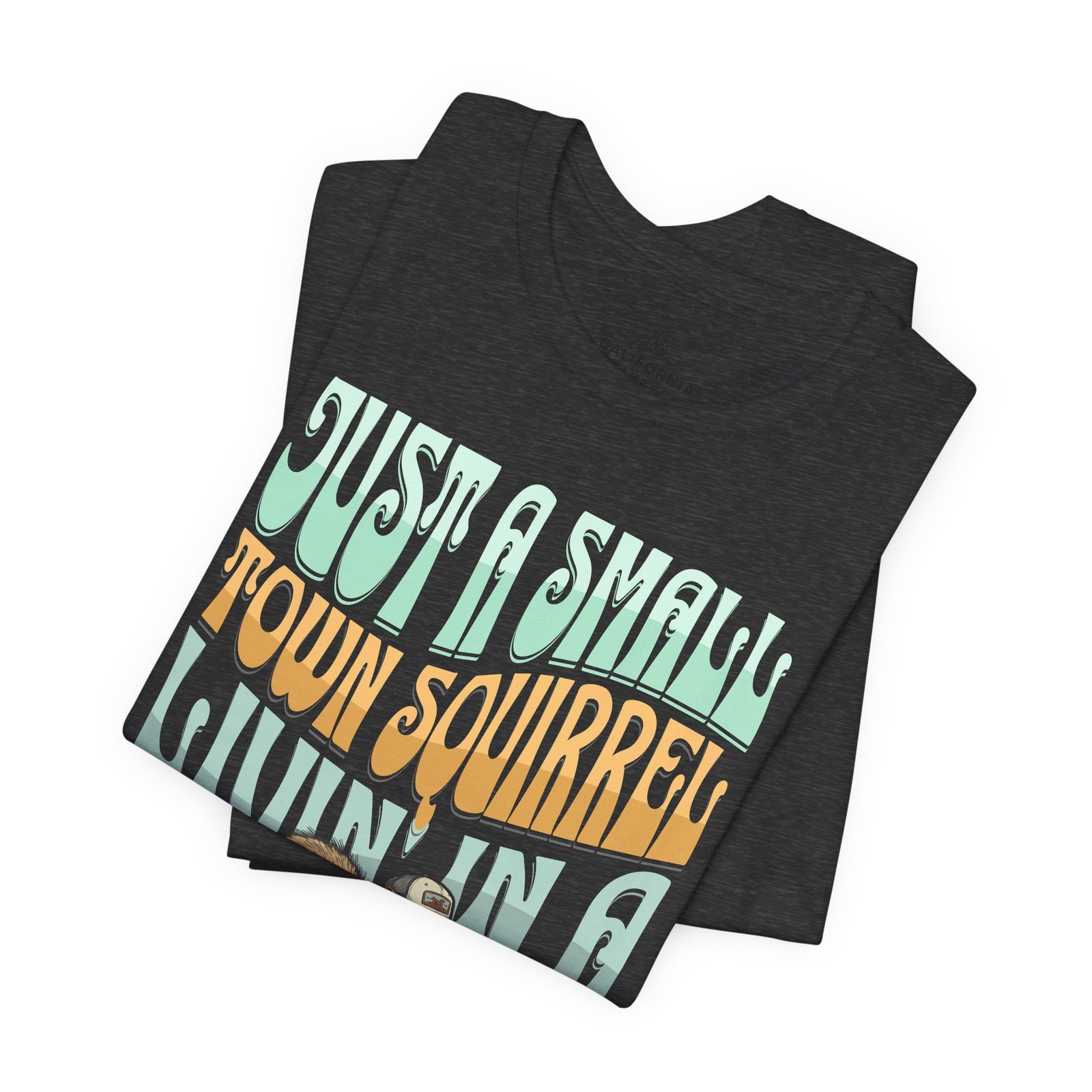 Just a Small Town Squirrel - Vintage Style Tee Shirt - Image 3