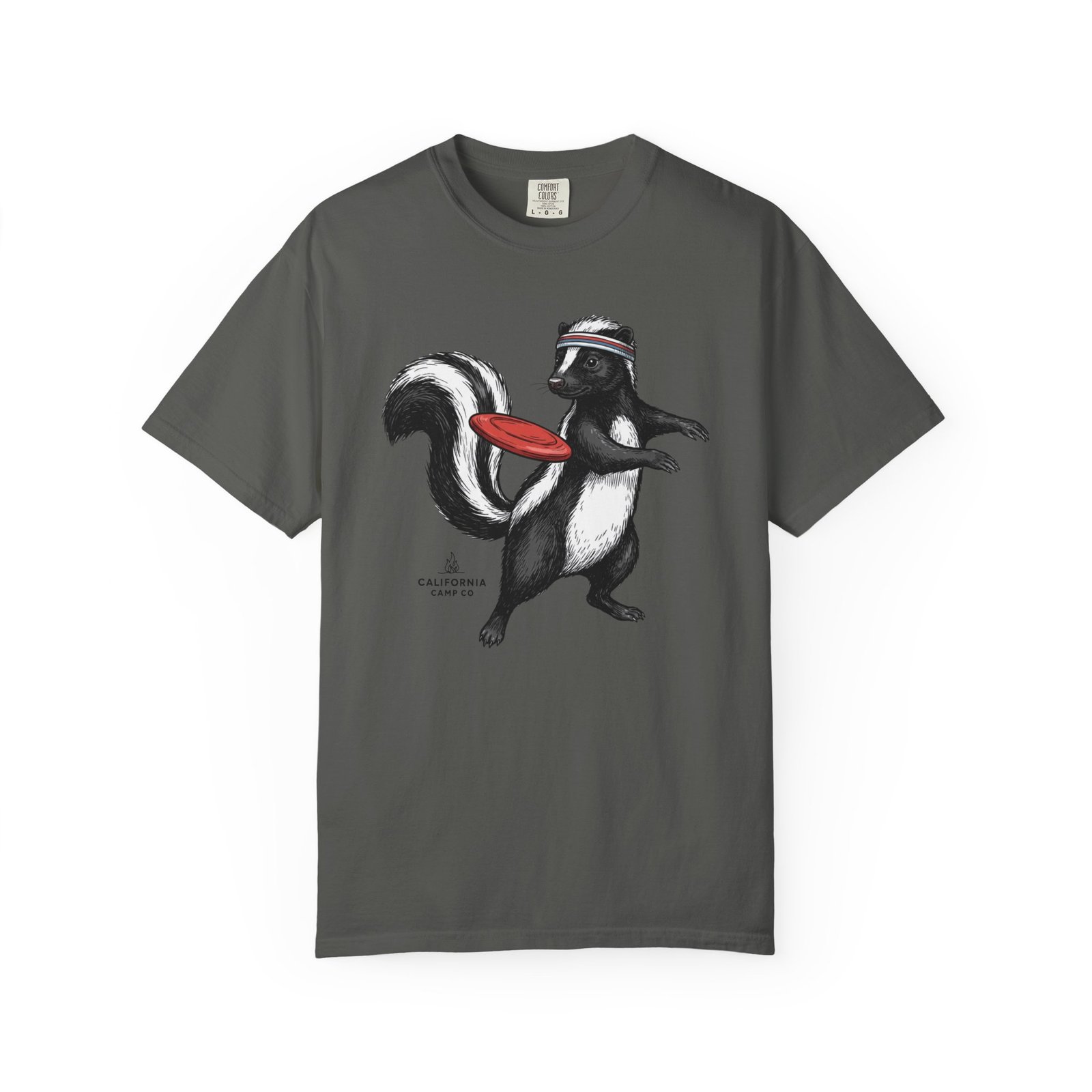 The Ultimate Skunk T-Shirt — Retro Skunk with a Frisbee Disc Graphic on Comfort Colors 1717 Tee - Image 10