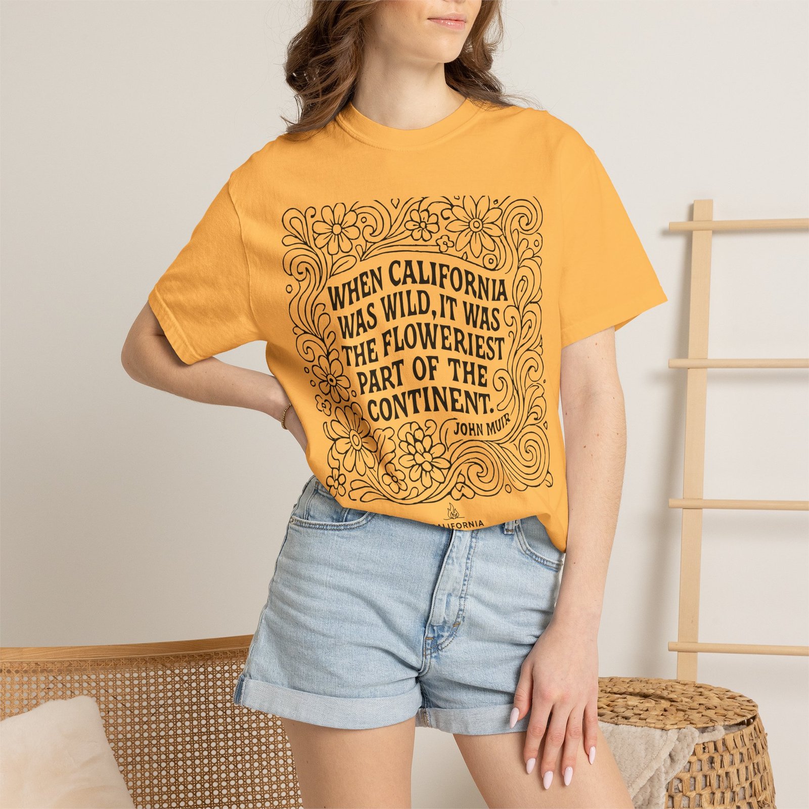 When California Was Wild Graphic Tee - John Muir Quote on Comfort Colors 1717 T-Shirt - Image 12