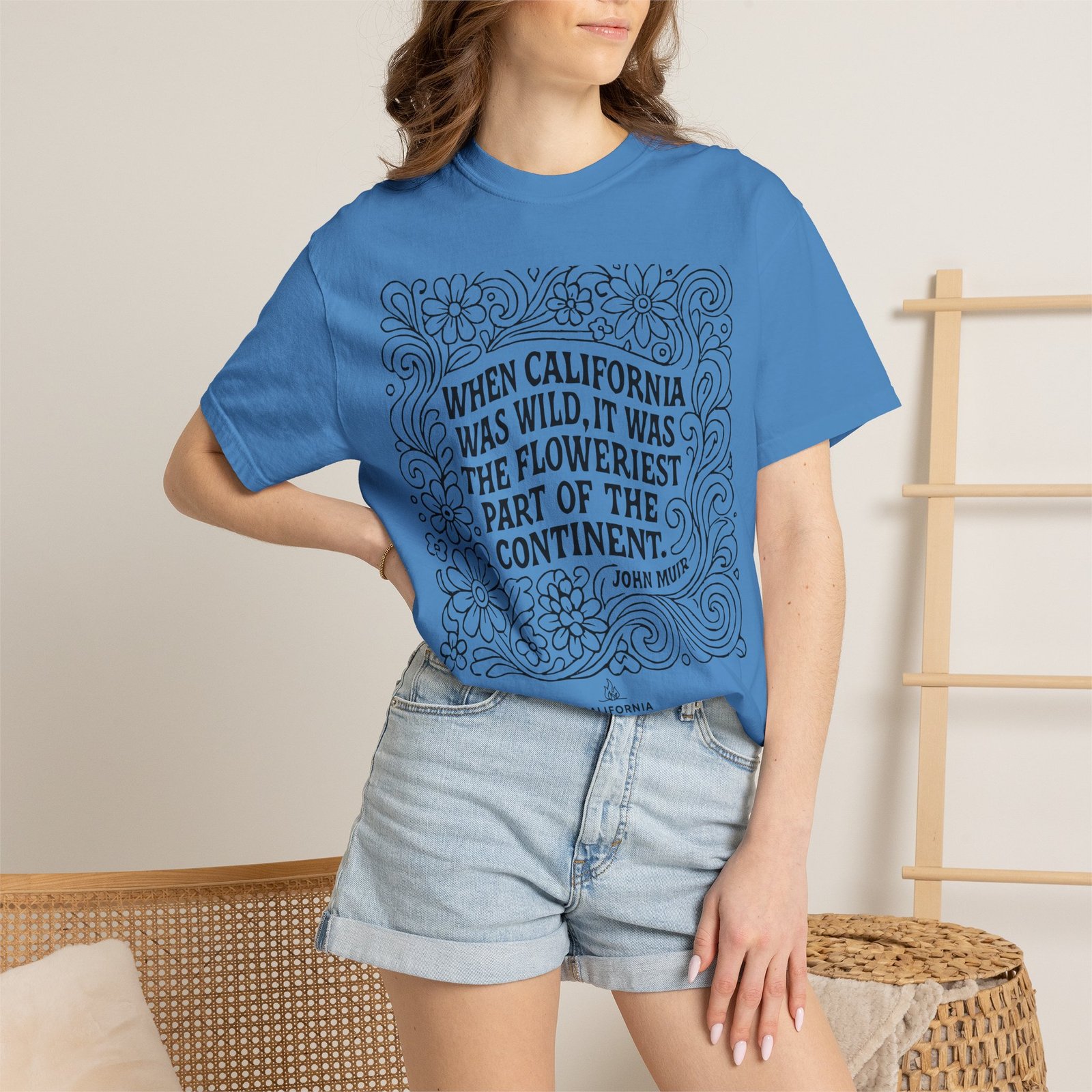 When California Was Wild Graphic Tee - John Muir Quote on Comfort Colors 1717 T-Shirt - Image 44