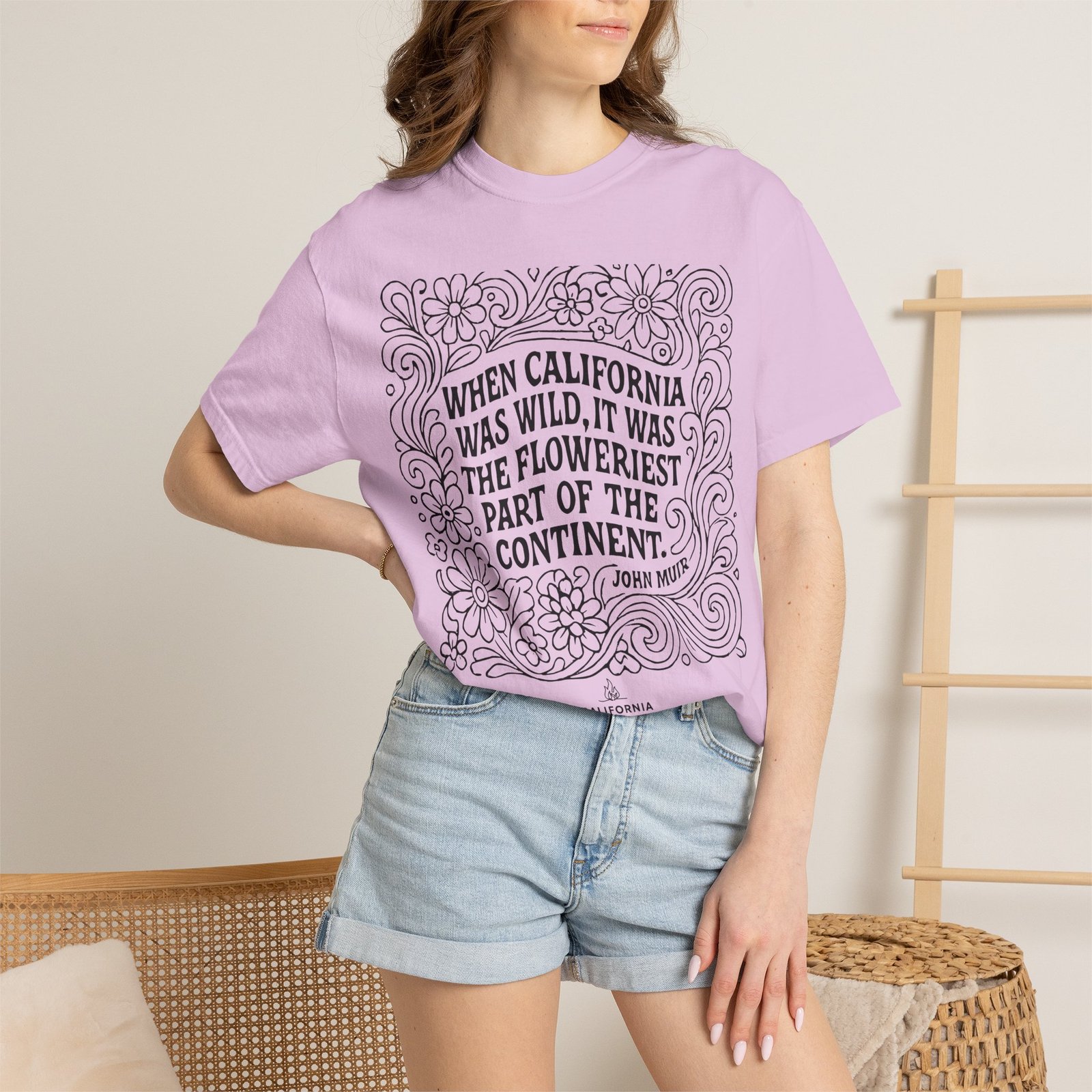 When California Was Wild Graphic Tee - John Muir Quote on Comfort Colors 1717 T-Shirt - Image 48