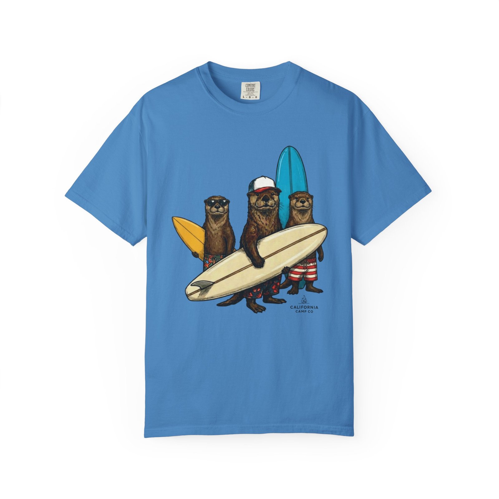 Surf Otters California Wild Collection T-Shirt - You Otter be Surfing Tee on Comfort Colors 1717 - Image 17