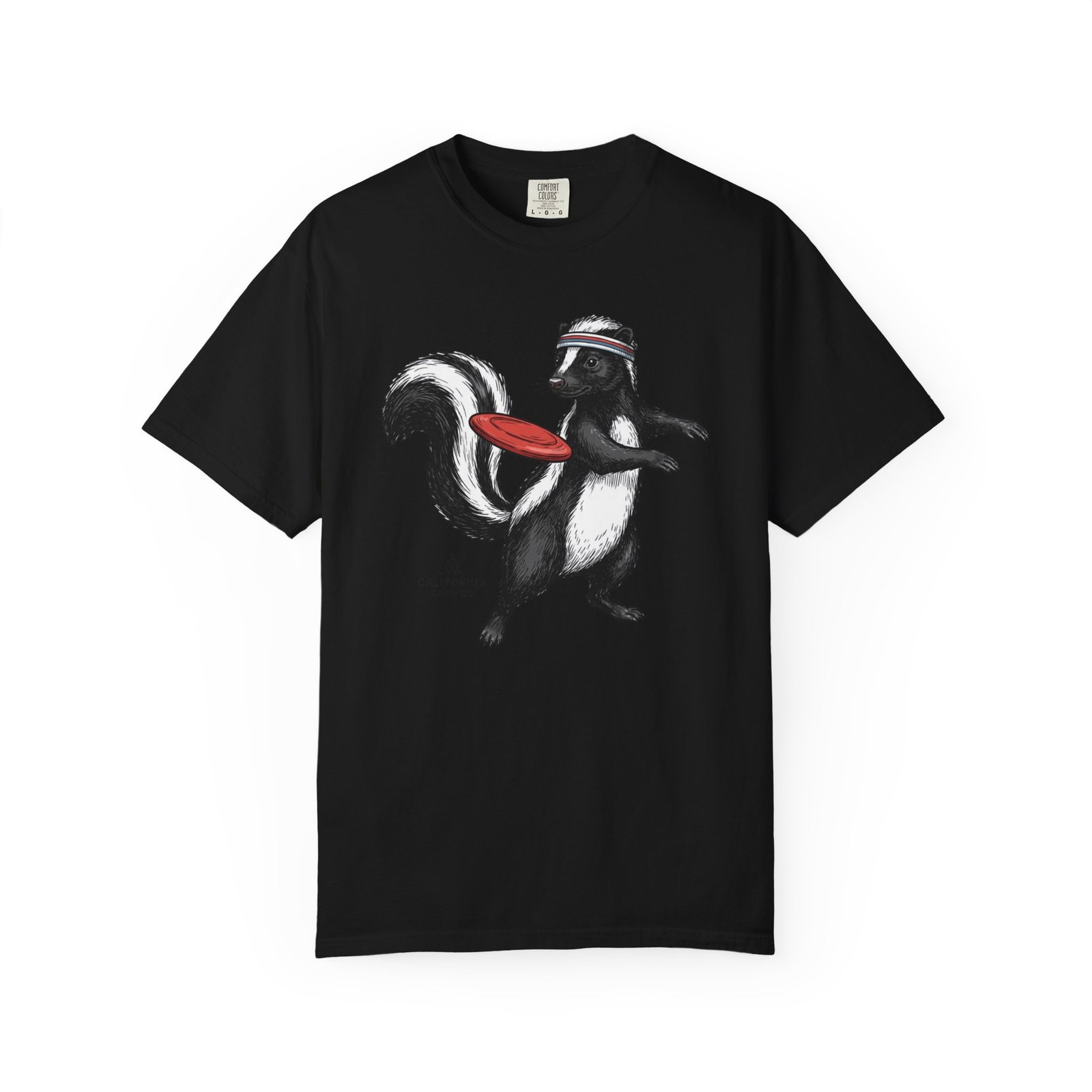 The Ultimate Skunk T-Shirt — Retro Skunk with a Frisbee Disc Graphic on Comfort Colors 1717 Tee - Image 18