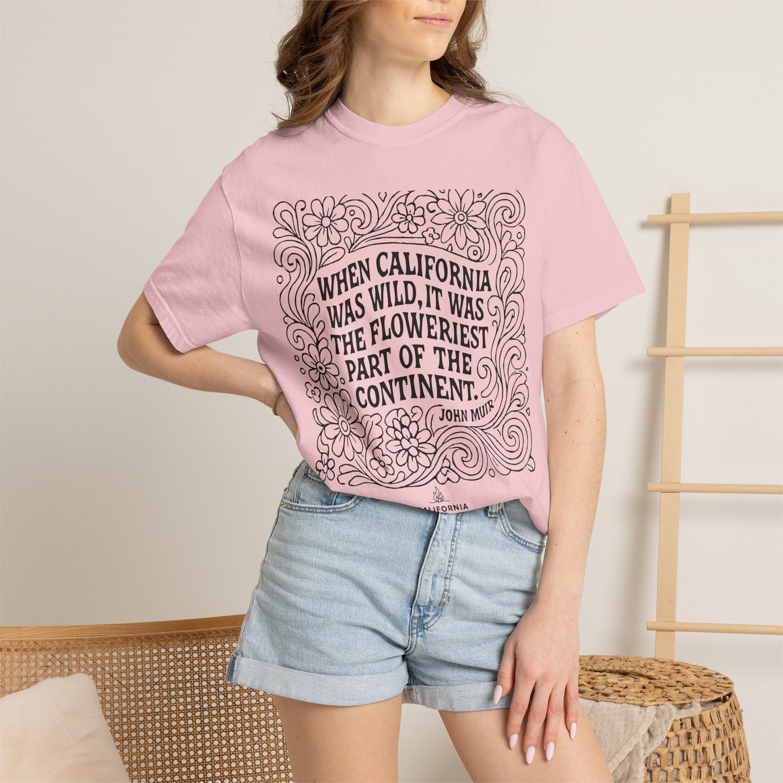 When California Was Wild Graphic Tee - John Muir Quote on Comfort Colors 1717 T-Shirt - Image 52