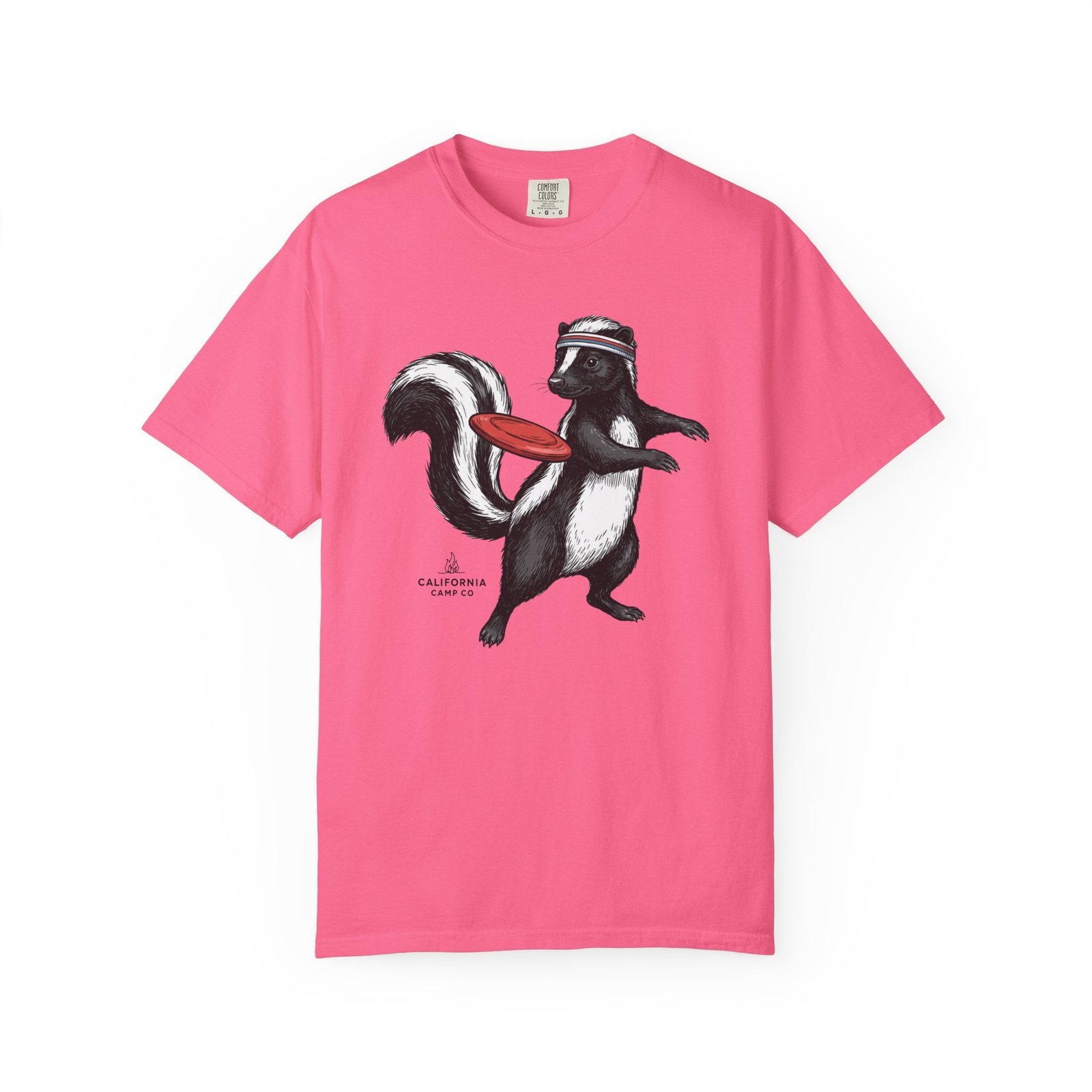 The Ultimate Skunk T-Shirt — Retro Skunk with a Frisbee Disc Graphic on Comfort Colors 1717 Tee - Image 19