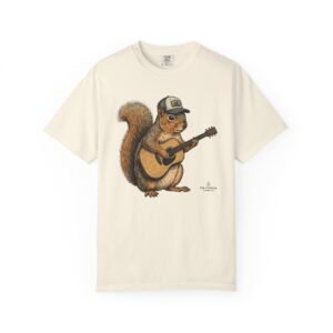 Squirrel Playing Guitar T-Shirt –California Wild Collection on Comfort Colors 1717 Tee