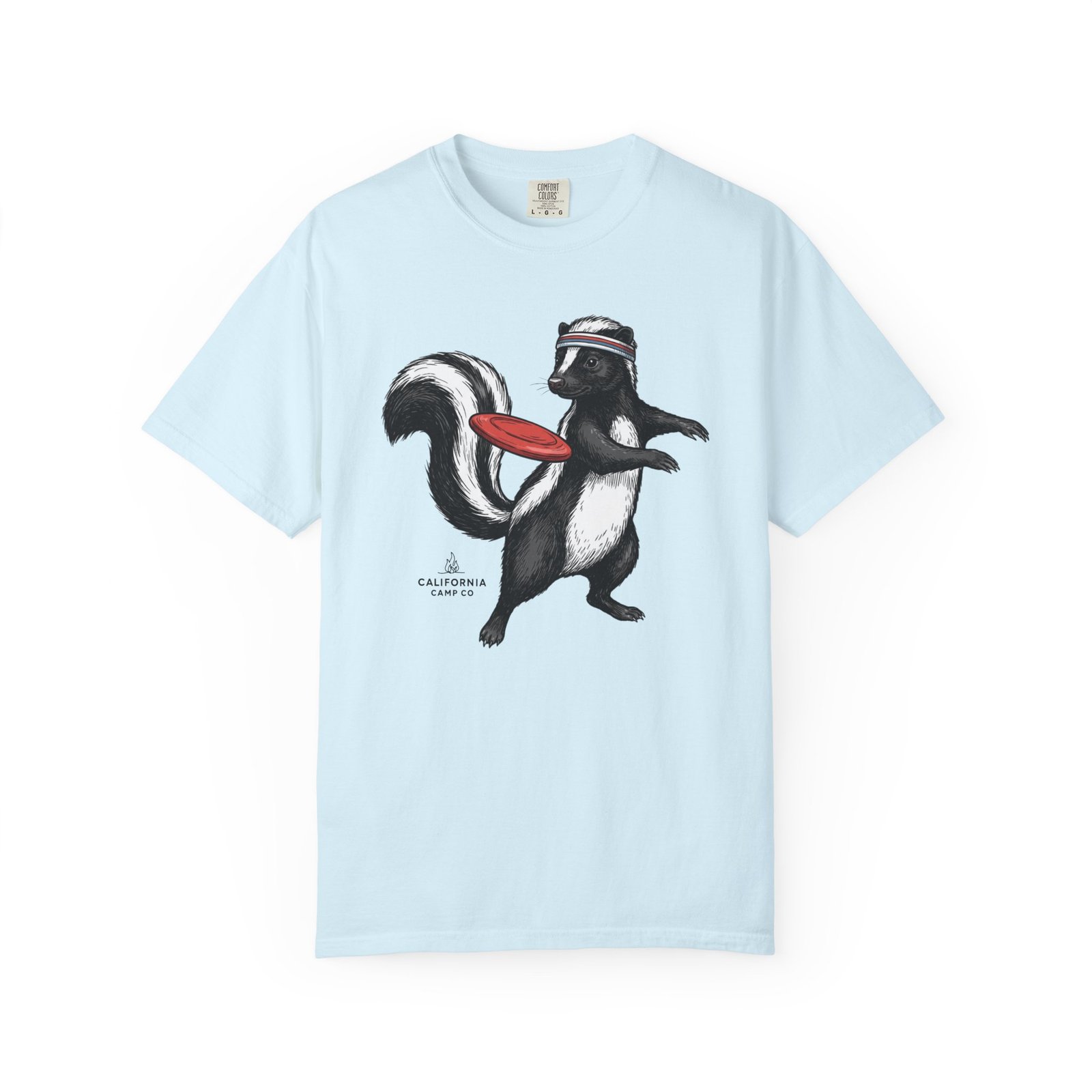 The Ultimate Skunk T-Shirt — Retro Skunk with a Frisbee Disc Graphic on Comfort Colors 1717 Tee - Image 11