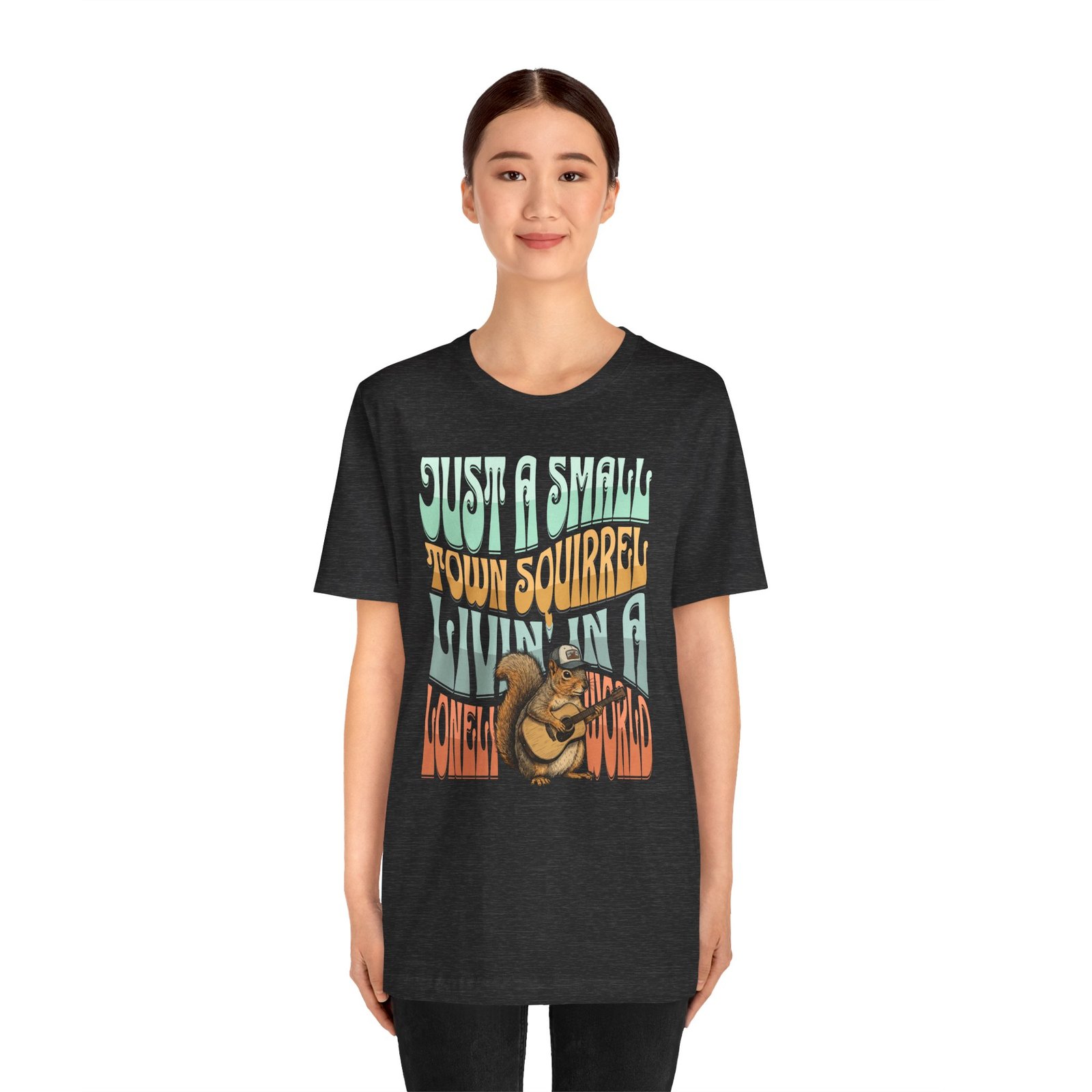 Just a Small Town Squirrel - Vintage Style Tee Shirt - Image 4