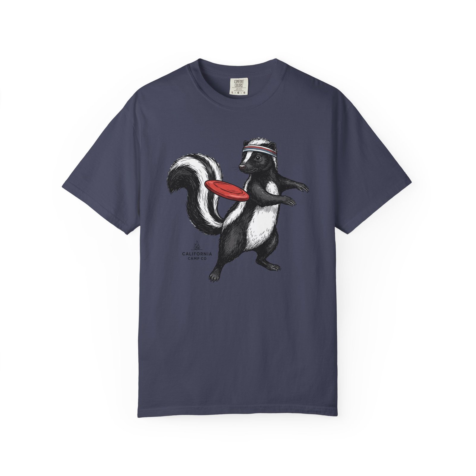 The Ultimate Skunk T-Shirt — Retro Skunk with a Frisbee Disc Graphic on Comfort Colors 1717 Tee - Image 16