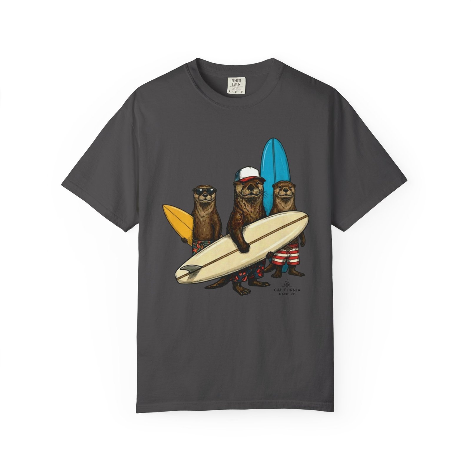 Surf Otters California Wild Collection T-Shirt - You Otter be Surfing Tee on Comfort Colors 1717
