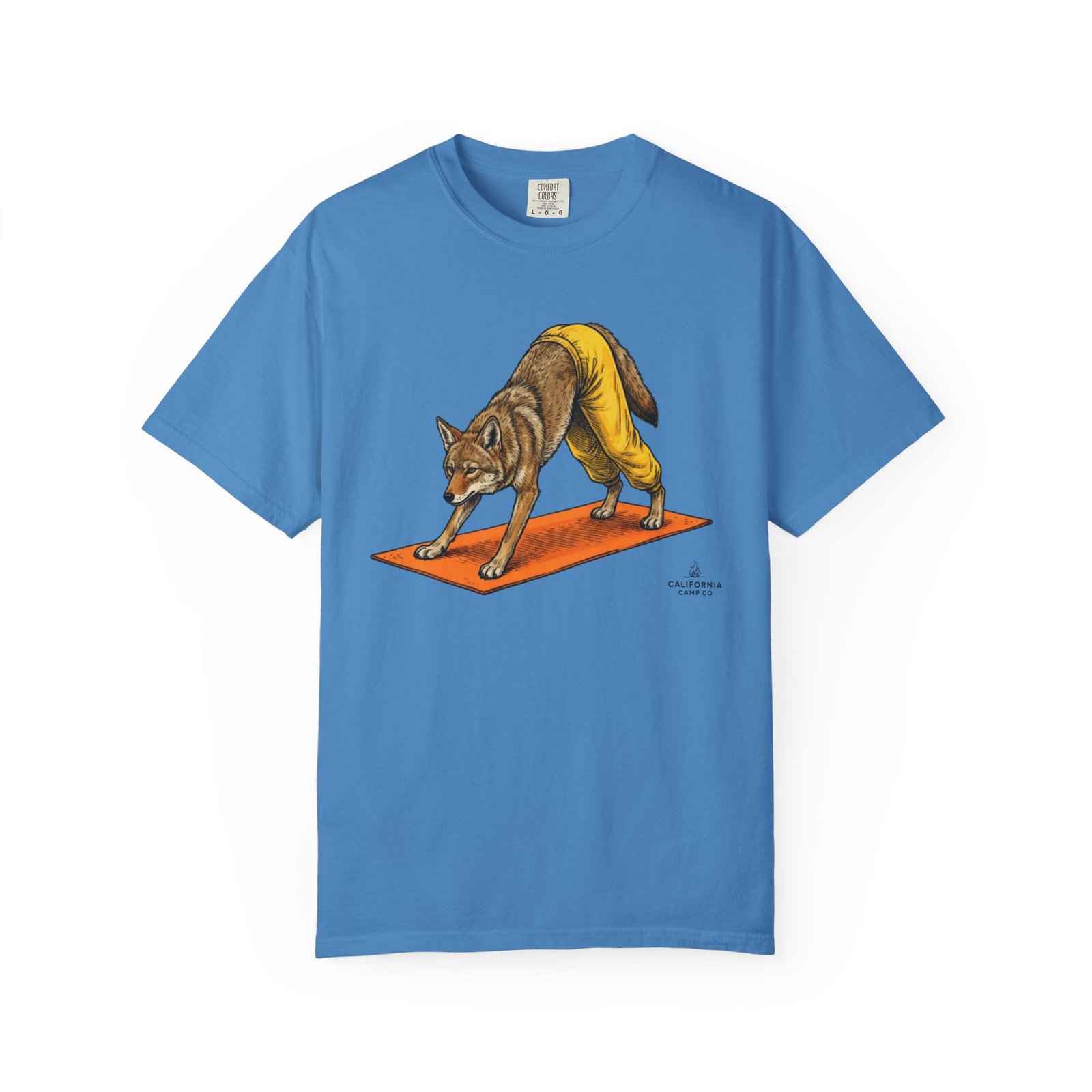 Downward "Dog" Coyote Yoga Tee - California Wild Collection - Comfort Colors 1717 T-Shirt - Image 12