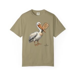 Pickleball Pelican Tee — Coastal Paddleball Bird Graphic on Comfort Colors 1717 T-Shirt