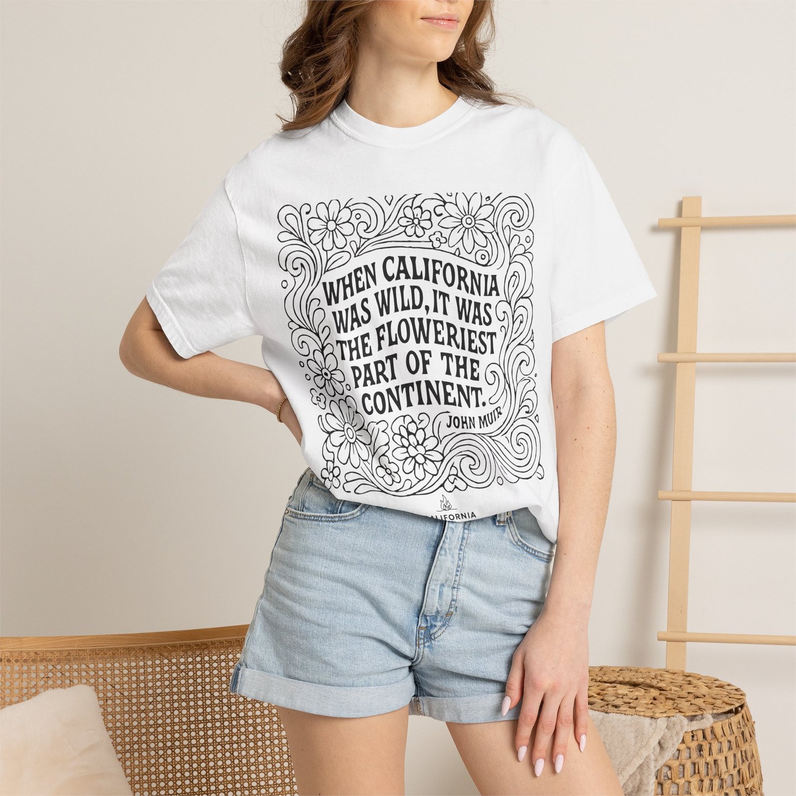 When California Was Wild Graphic Tee - John Muir Quote on Comfort Colors 1717 T-Shirt - Image 8