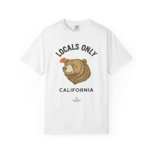 Locals Only California Bear Vintage Style Tee - Retro Design on Comfort Colors 1717 T-Shirt