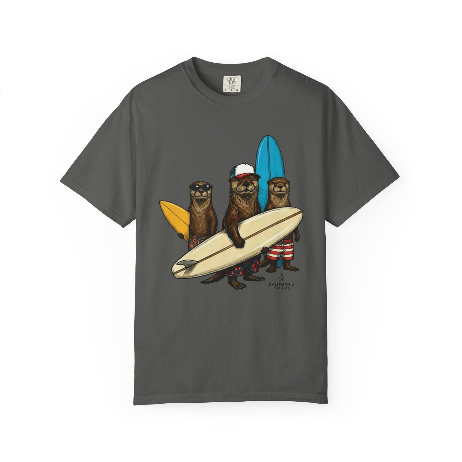 Surf Otters California Wild Collection T-Shirt - You Otter be Surfing Tee on Comfort Colors 1717 - Image 11