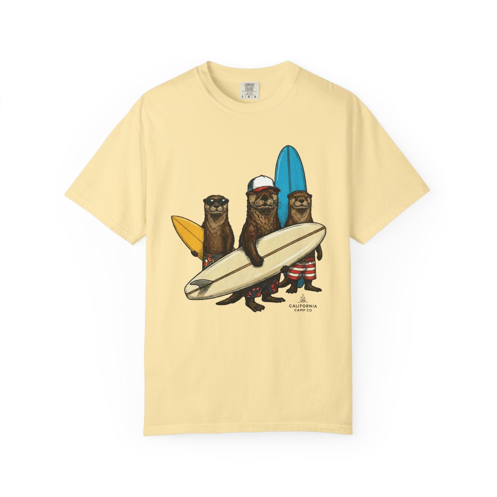Surf Otters California Wild Collection T-Shirt - You Otter be Surfing Tee on Comfort Colors 1717 - Image 8